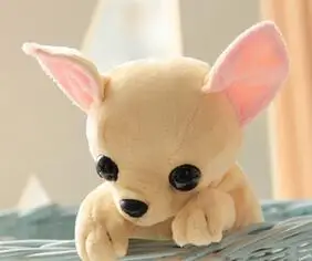 Beige Chihuahua Милый плюшевый чехол для карандашей с собачкой, Новинка kawaii, чехол для карандашей с собачкой для детей, плюшевый школьный пенал с животными - Цвет: Beige Chihuahua