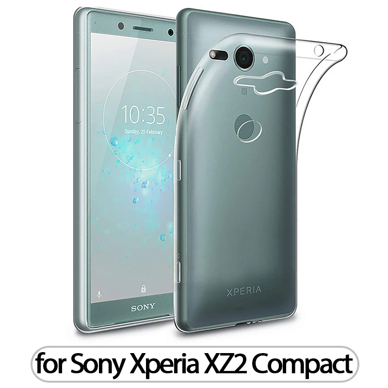 Чехол для sony Xperia XZ2/XZ2 компактный ТПУ Силиконовый прочный прозрачный облегающий Бампер Мягкий чехол для sony Xperia XZ2 Премиум задняя крышка - Цвет: XZ2 Compact