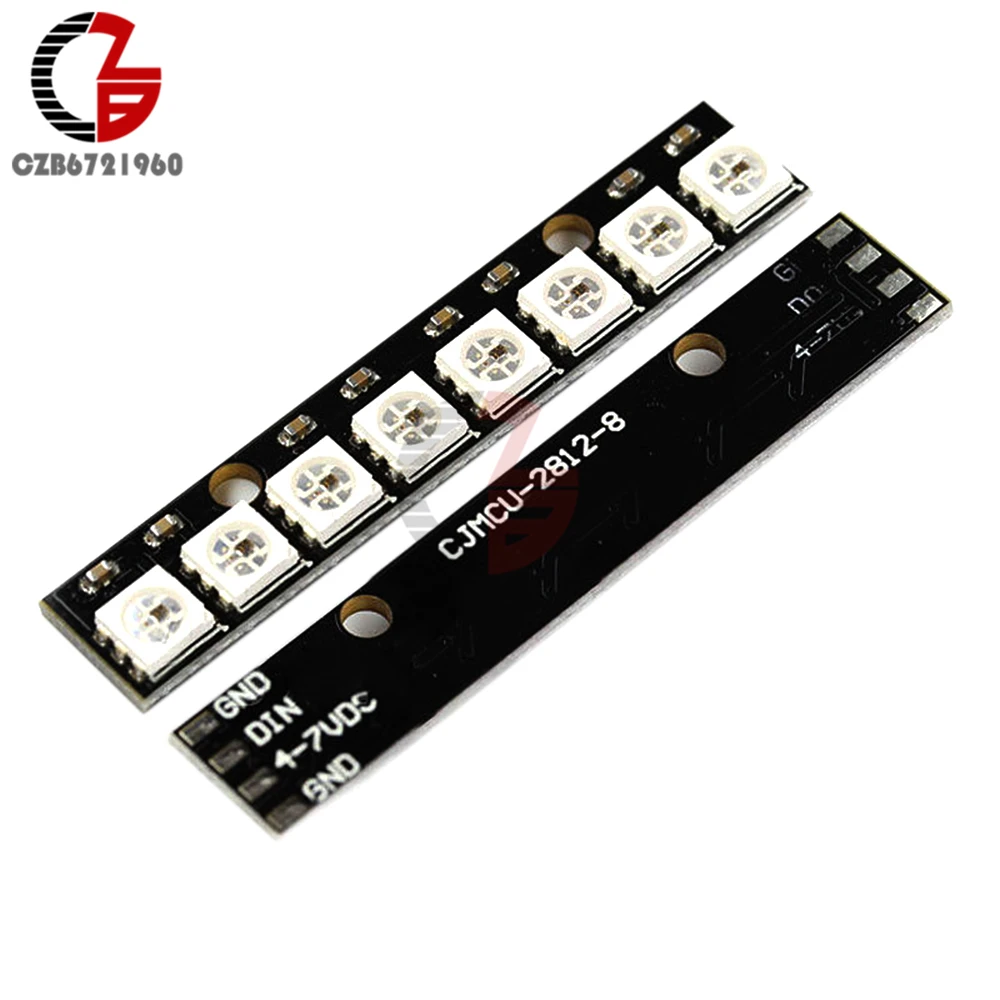 WS2812 5050 RGB СВЕТОДИОДНЫЙ модуль панели лампы 5 в 8 битный Радужный светодиодный