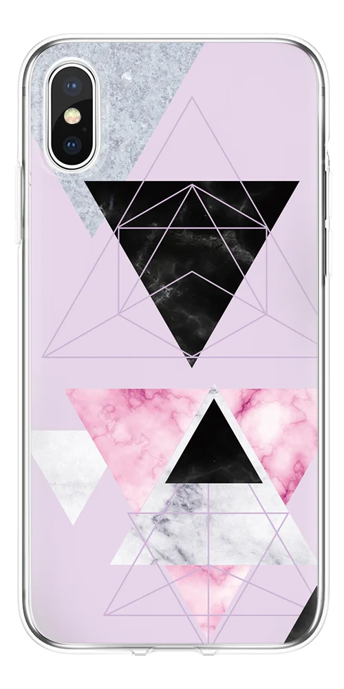 dlszshui Чехлы с мраморным геометрическим узором для iPhone 11 Pro MAX 8 7 6 6S Plus 5 5S 5C Мягкий силиконовый чехол для iPhone X XS Чехлы для MAX XR - Цвет: dlszshui