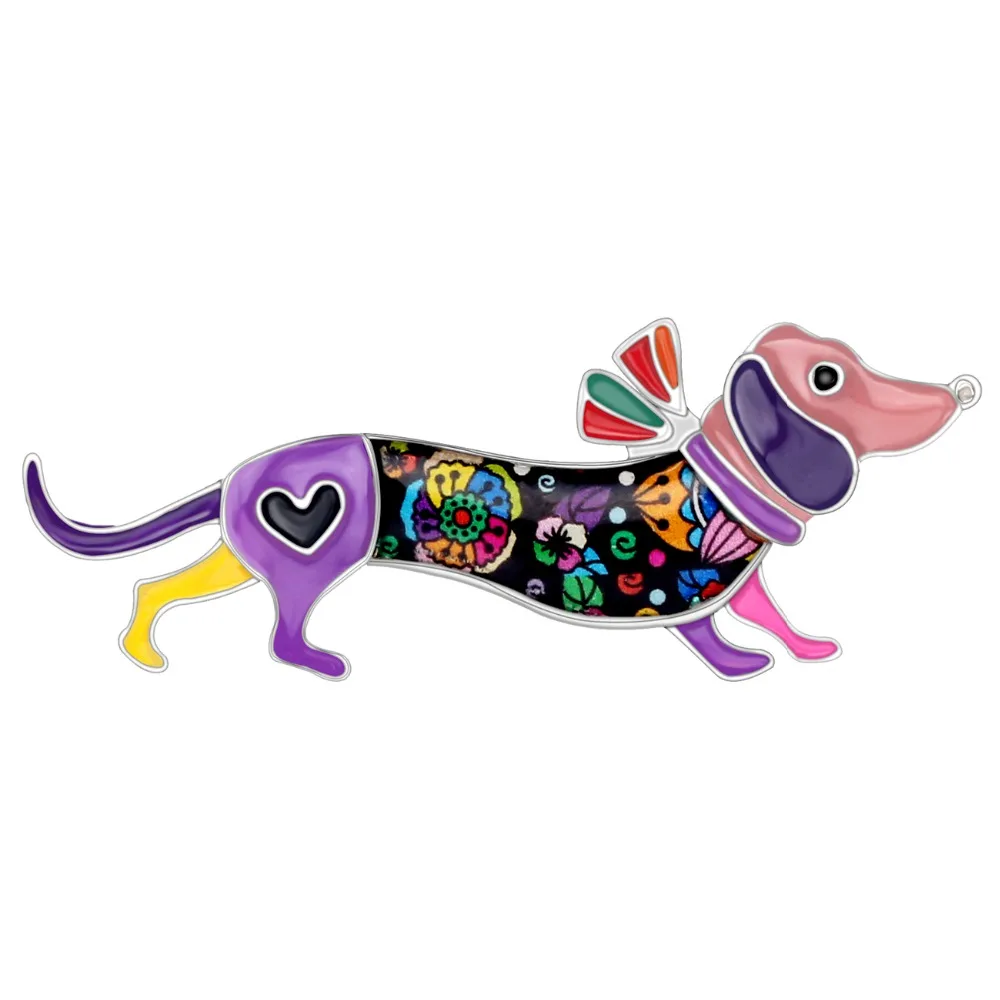 Эмалевые броши в форме собаки бонсни на воротник Такса Мультяшные животные