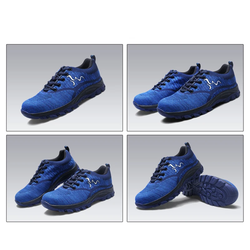 Легкая дышащая мужская защитная обувь со стальным носком Рабочая для мужчин