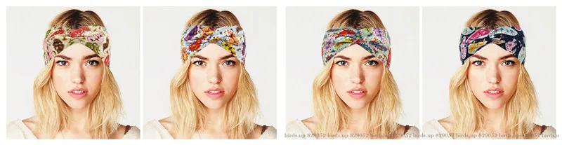 Boho хлопок твист повязки на голову для женщин Эластичный Тюрбан повязка на голову спортивная повязка на голову аксессуары для волос для девушек аксессуары для улицы