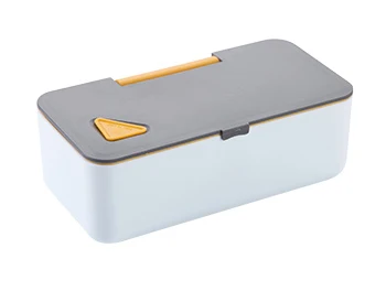 Orange Модный дизайн PP Ланч-бокс водонепроницаемый микроволновый Bento box контейнер для еды с отделениями держатель для сотового телефона - Цвет: Orange