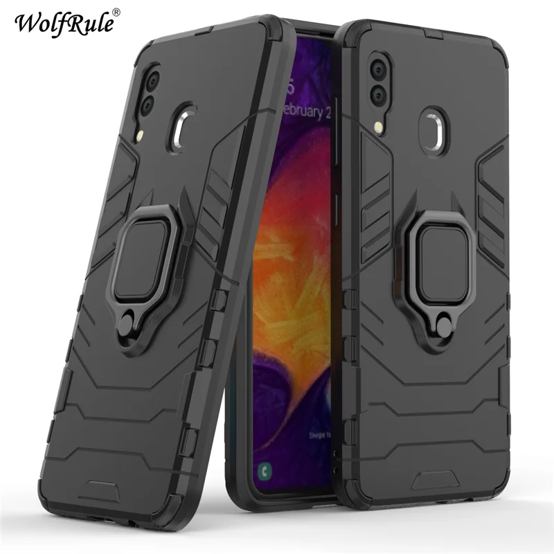 

For Samsung Galaxy A30 Phone Case TPU Hard PC For Samsung A30 Case Ring Holder Stand Magnetic Armor Case For Galaxy A30 SM-A305F