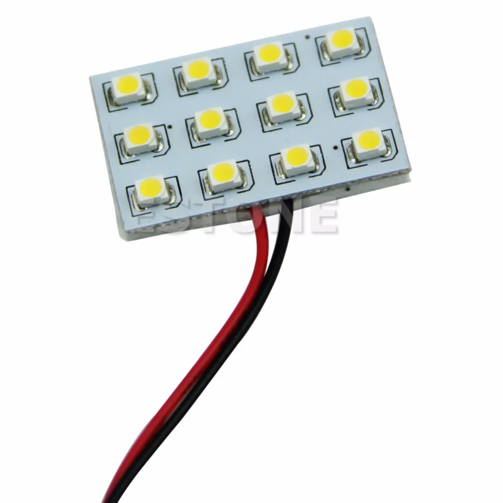 2020 новая 12 LED 3528 SMD теплая белая лампа для салона автомобиля купольная дверь