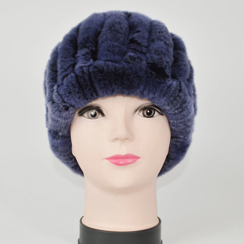 Женский вязаный шарф с кольцом из натурального меха кролика Рекс повязка на