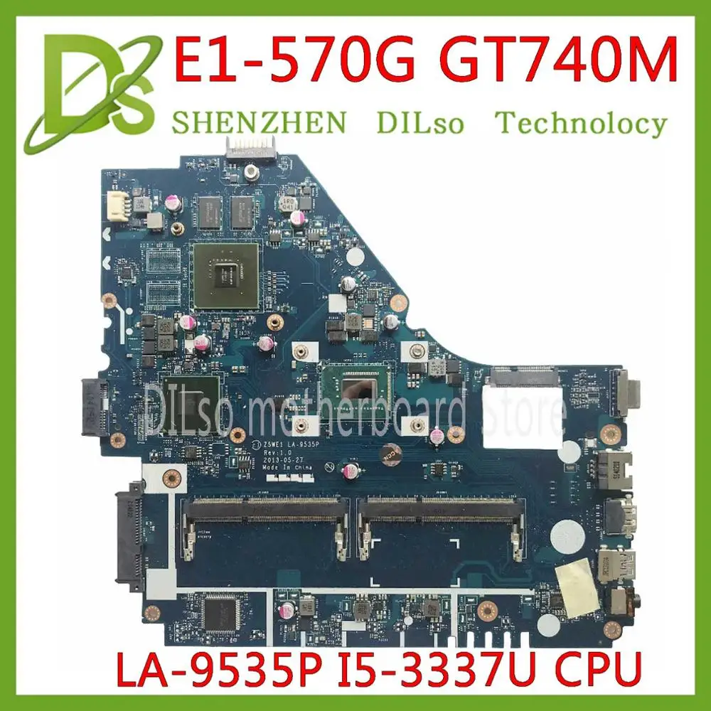 KEFU Z5WE1 LA 9535P материнская плата для Acer aspire E1 530 570 570G ноутбука I5 3337U GT740 2G тест работа