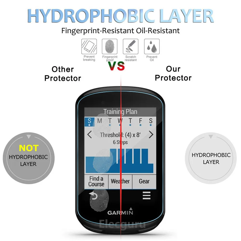 

2Pcs Screen Protector for Garmin Edge 830/Edge 530 Tempered Glass 9H 2.5D Full Coverage Explosion-proof Scratch Proof Glass Film