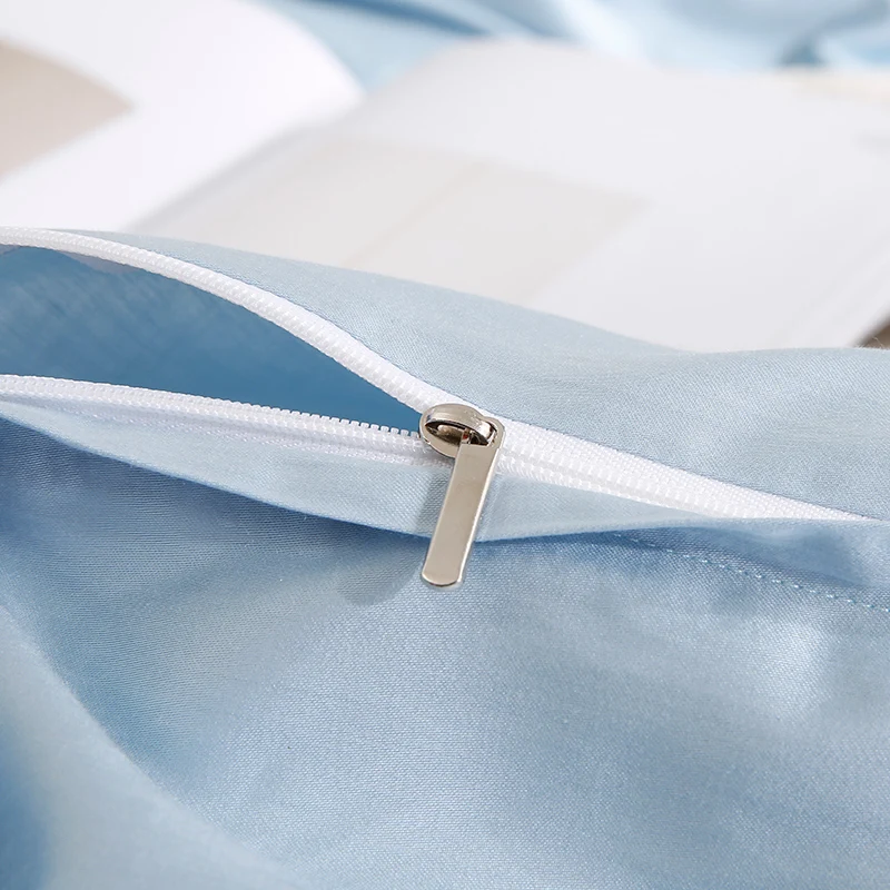 Домашние комплекты постельного белья из хлопка tencel, белый, синий, розовый, королева/король размер, пододеяльник, простыня, наволочка постельное белье, постельное белье