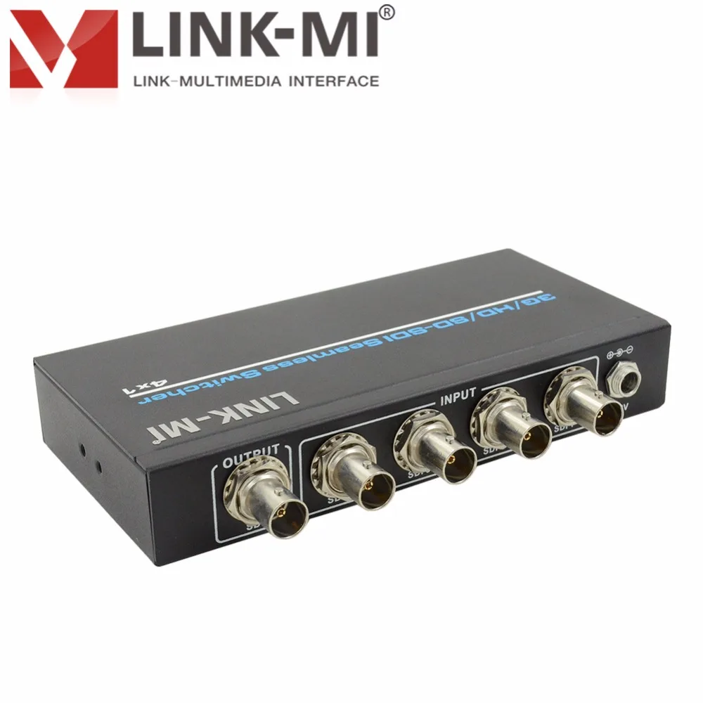 LINK MI S401 коммутатор SDI 4x1 3G/HD/SD бесшовный переключатель видеодистрибьютор BNC