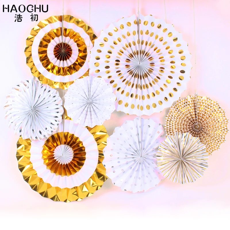 HAOCHU 6 шт./компл. подвесные бумажные вееры для дома и сада свадебные фоны/детская