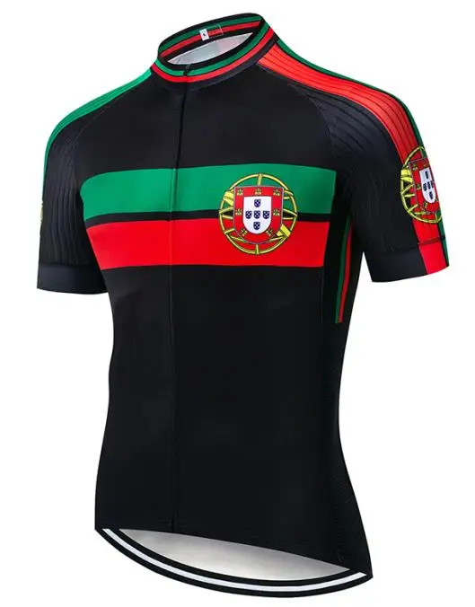 jersey only Португалия Мужская дышащая летняя велосипедная Джерси с коротким рукавом быстросохнущая одежда для велоспорта - Цвет: jersey only
