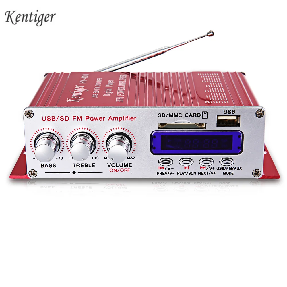 Kentiger HY 400 Hi Fi стерео усилитель радио MP3 Динамик с FM ЖК дисплей Дисплей Мощность