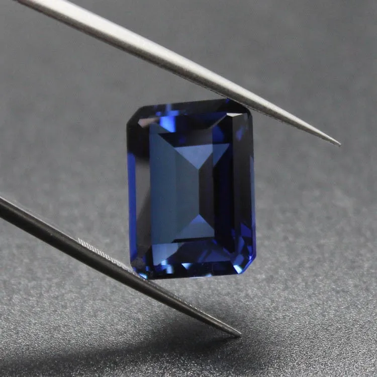 Прямоугольный синий корундовый камень ААА граненые камни бусины африканские для