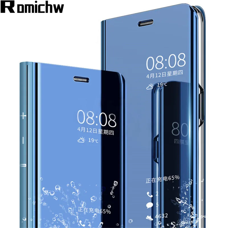 Умный зеркальный флип-чехол ROMICHW для Redmi k20 Pro Note7 7A Xiaomi mi9 mi9T чехол Mix3 Max3 go mi8 Lite |