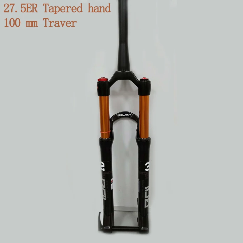 27.5er Tapered LO Велосипедная MTB воздушная вилка 27,5 29 ER Supension коническая через ось QR Quick Release 32 RL 100 120 140 мм для велосипедных аксессуаров Boalny - Цвет: 27.5er Tapered LO