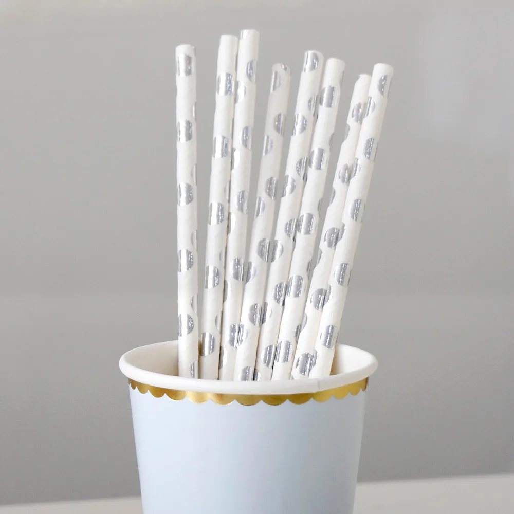 Новое поступление 25 шт./лот золотые серебряные розовые однотонные бумажные