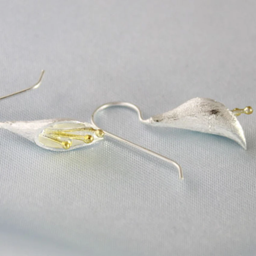 Висячие серьги QIMING в виде цветка каллы для женщин женские модные украшения