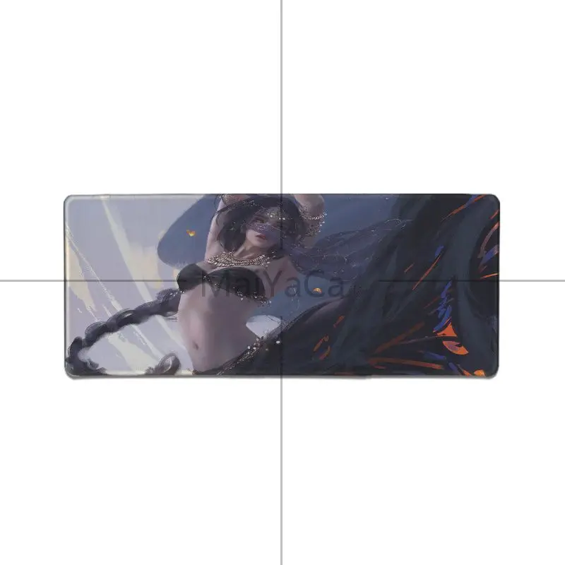 Lock Edge 40X90cm Maiyaca, дизайн, Wlop, аниме, для девушек, клавиатура, геймер, игровые коврики для мыши, для компьютера, ноутбука, геймера, коврик для мыши, большой стол, игровой коврик - Цвет: Lock Edge 40X90cm