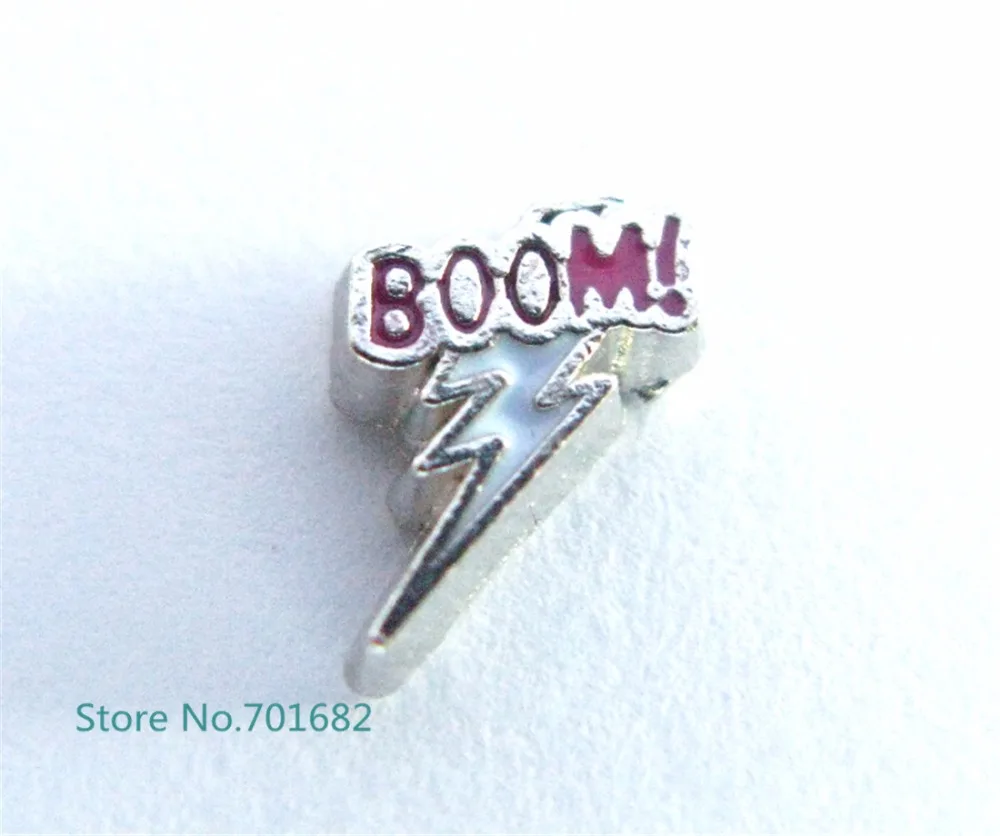 Оптовая продажа 10 шт плавающий медальон амулеты изображение молнии для