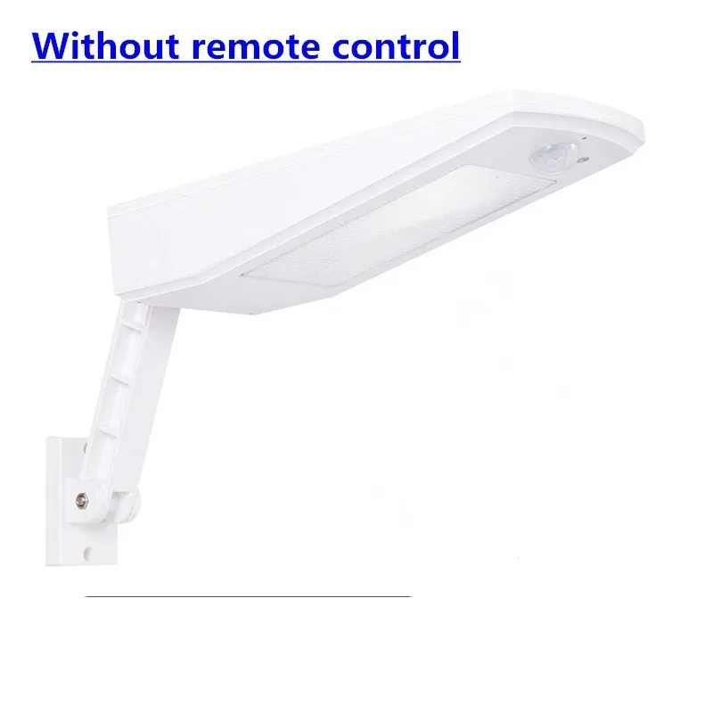 white without remote Linval 48LED солнечный датчик движения свет IP65 Водонепроницаемая беспроводная Регулируемая настенная лампа для наружного сада уличного пульта дистанционного управления - Испускаемый цвет: white without remote
