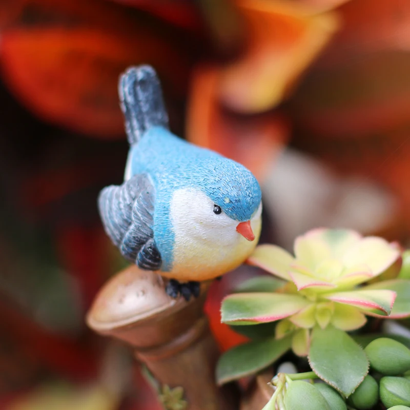 Мультяшный горшок для полива птиц смоляный суккулентный цветочный бонсай