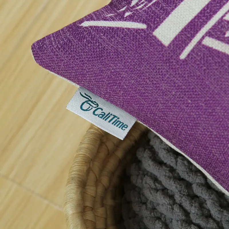 CaliTime фиолетовые декоративные подушки Подушка раковина чехол домашний диван