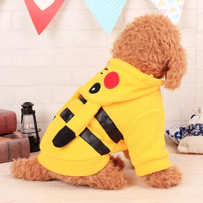Одежда для собак Halleween Костюм Пикачу одежда кошек костюм пальто куртка домашних