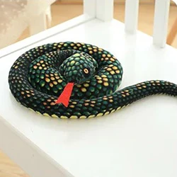 Dark green Кобра из плюша, как живая игрушка, набитая спиральная змея животное кукла Дети Мальчики Девочки подарок на день рождения Диван украшения для стула игрушка 110 см - Цвет: Dark green
