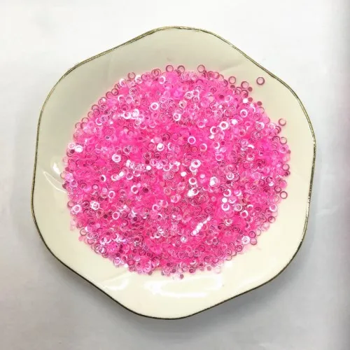 Transparent rose red 3 мм кольцо двойной свободные ПВХ, украшенное стразами и кристаллами, с прозрачной со сверкающими блёстками Нейл-арт Декор средства ухода за кожей Lentejuelas Свадебные украшения Аксессуары 10/20g - Цвет: Transparent rose red