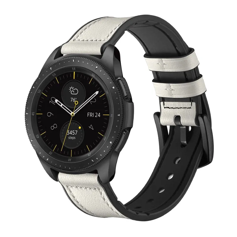 ASHEI 22 мм 20 мм винтажный кожаный ремешок для samsung Galaxy Watch 46 мм 42 мм активный 2 шестерни S3 S2 ремешок с силиконовым внутренним
