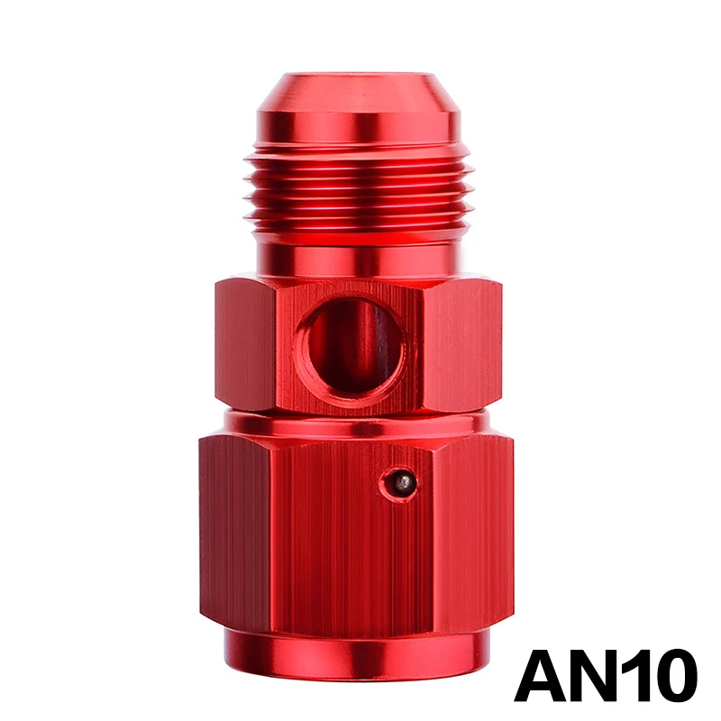 AN10 SPEEDWOW Красный Мужской Женский двойной 1/" NPT алюминиевый сплав Датчик боковой порт адаптер AN3 AN4 AN6 AN8 AN10 AN12 AN16 - Цвет: AN10