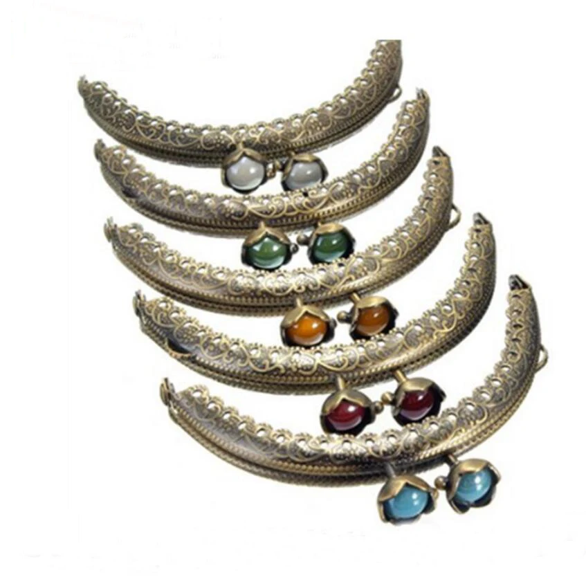 5 шт. полукруглая металлическая сумка с застежкой поцелуй 8 см | Дом и сад