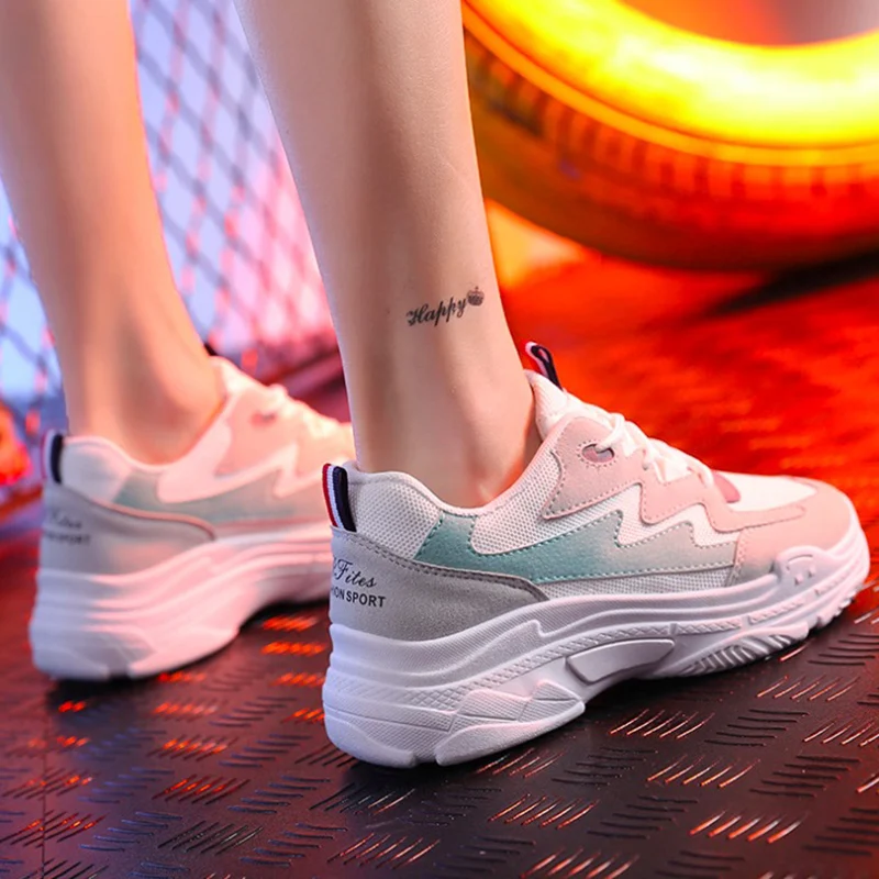 Женская Повседневная обувь 2018 осенние женские кроссовки модная женская из