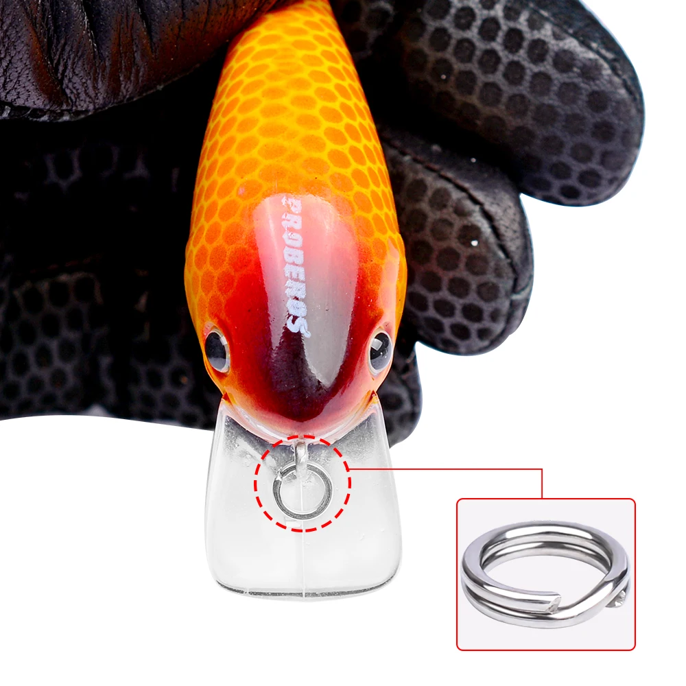6 шт./лот Pro beros бренд Рыбалка приманки "-7.6 см/12.75 г-0.45 унц. Crankbait 6 цветов рыбалка снасти 6# крюк Рыбалка приманки