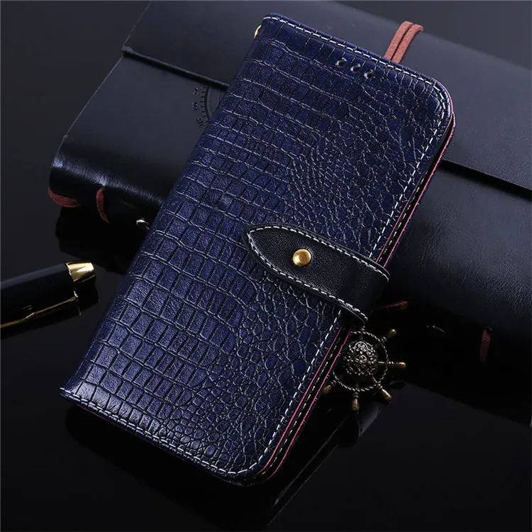 Blue SRHE Для Doogee BL12000 чехол 6,0 дюймов флип Роскошный кожаный силиконовый чехол-Бумажник Для Doogee BL12000 Pro с магнитным держателем - Цвет: Blue