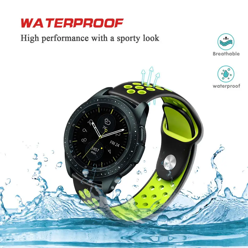 Спортивные часы 20 мм 22 мм ремешок для samsung Galaxy Watch Active 40 мм/Galaxy Watch 42 мм 46 мм/gear S2 Sport S3 Frontier классический ремень