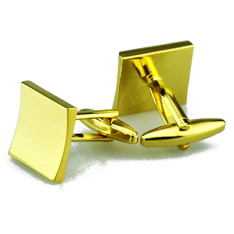 Bridegroom Wedding Evening Party Business Men French Shirts Cuff Links Curly Rectangle Cufflinks Golden Cufflink With Gift Bag | Украшения