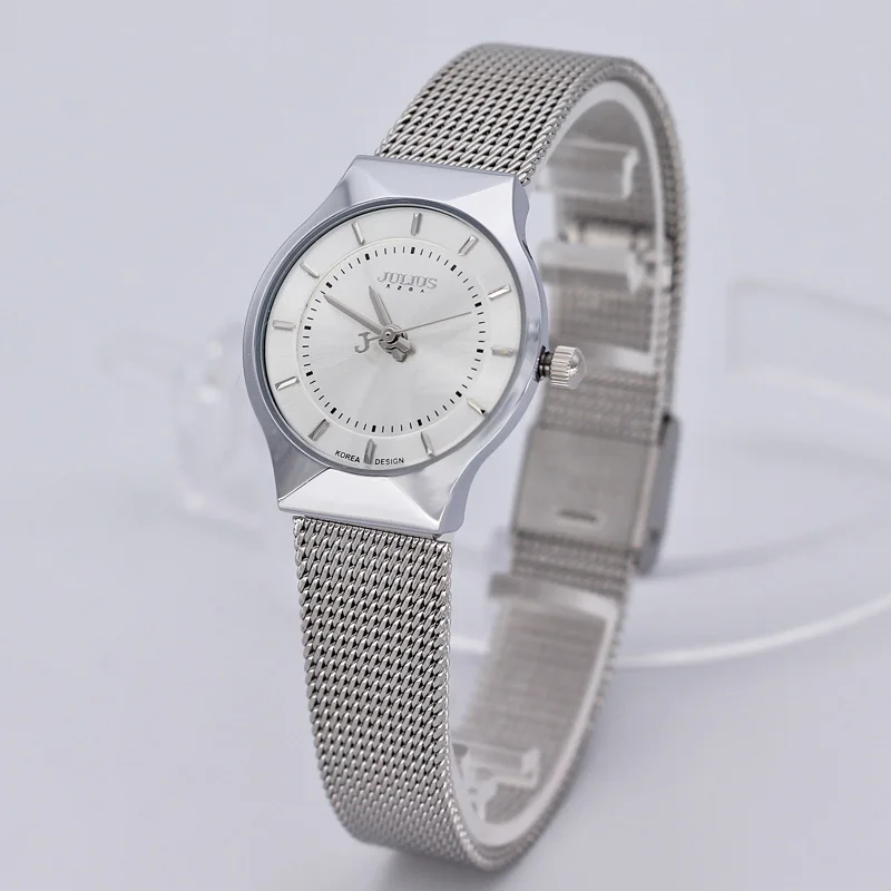 Steel Silver 5 цветов, женские часы, Япония, Mov, модные часы, для женщин, леди, платье, браслет, тонкий, нержавеющая сталь, бизнес, подарок матери, подарочная коробка - Цвет: Steel Silver