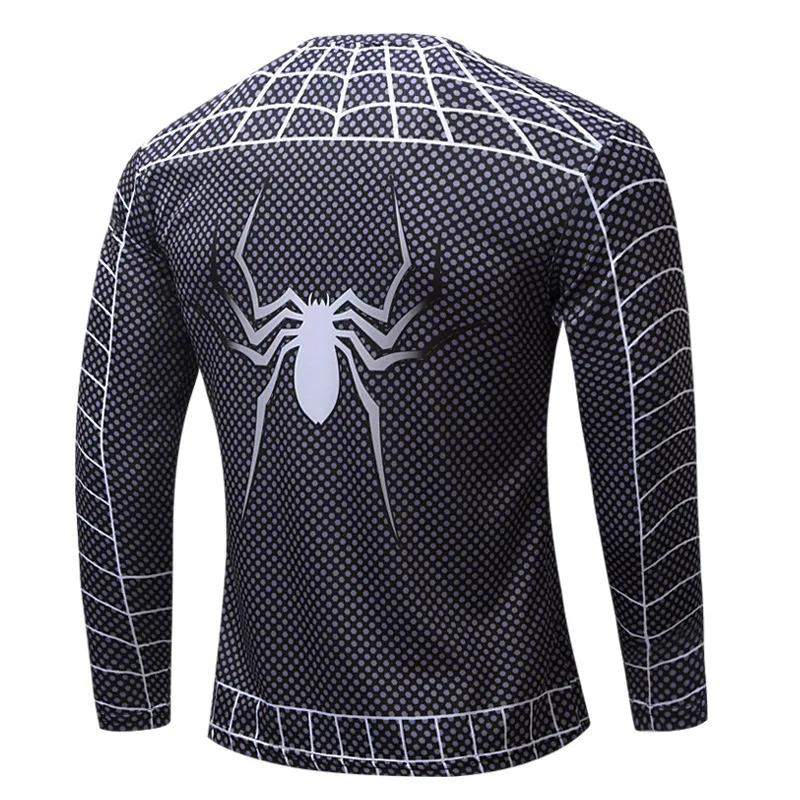 Веб-Человек-паук Venom Человек-паук футболка Косплэй Аниме Костюм Спортивные