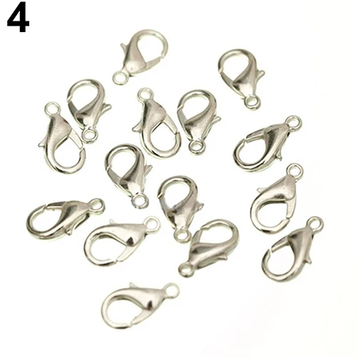 100 шт 10 мм 12 застежки карабины для изготовления ювелирных изделий ожерелье