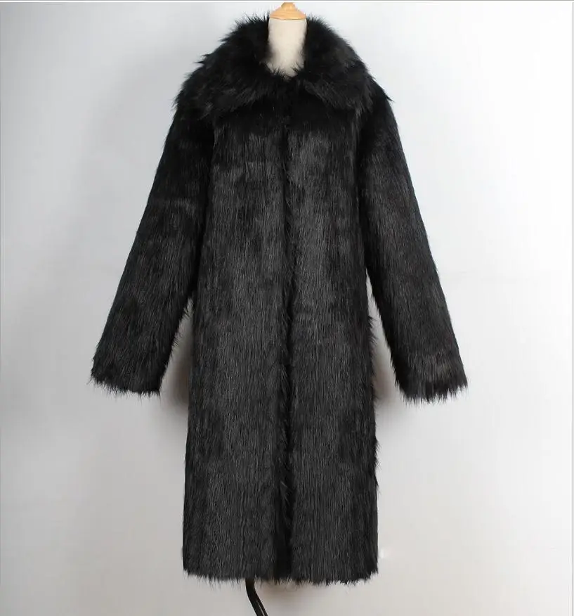 S/3Xl мужские длинные пальто из искусственного меха, большие размеры, повседневные куртки из искусственного меха, теплые зимние осенние кожаные пальто Jaqueta De Couro J2962