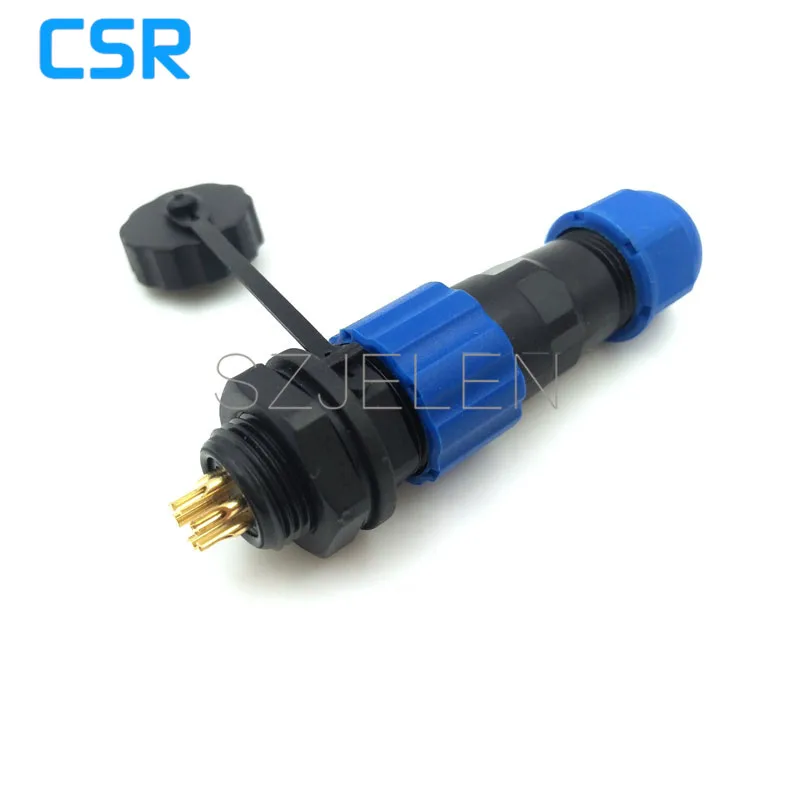 SD13 IP68 6 pin AC промышленный авиационный водонепроницаемый разъем питания панельный