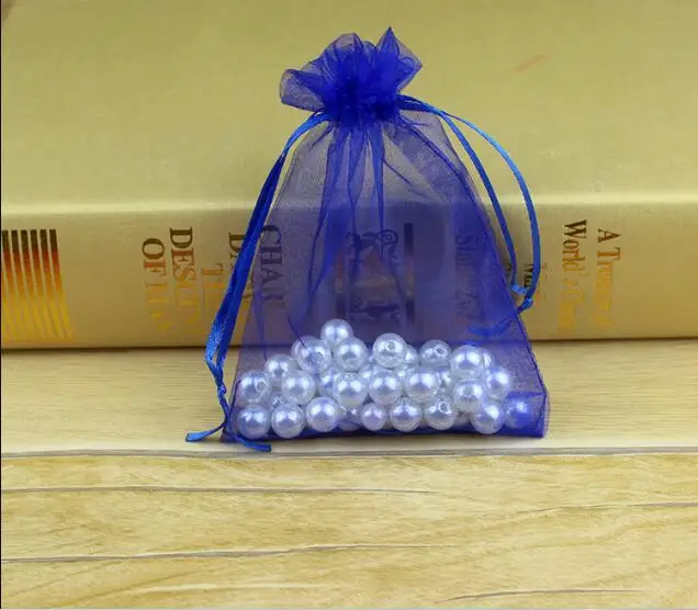 Royal blue 10 шт. 15x20 20x30 25x35 30x40 см Сумка из органзы, упаковка для ювелирных изделий, сумки для свадебной вечеринки, демонстрационные сумки для рождественских подарков и мешков - Цвет: Royal blue