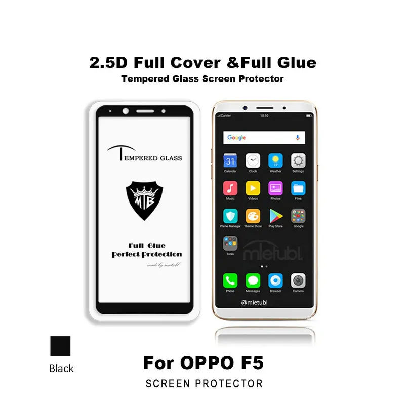 Клейкий чехол для Oppo F5 full AB закаленное стекло Защита экрана youth 3 ГБ 4 Гб 32 64 пленка