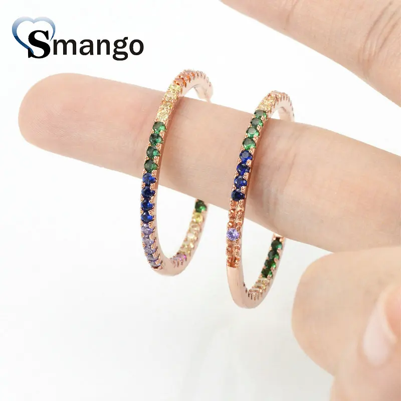 5 пар женские модные ювелирные изделия серия Rainbow серьги в форме большого круга 4