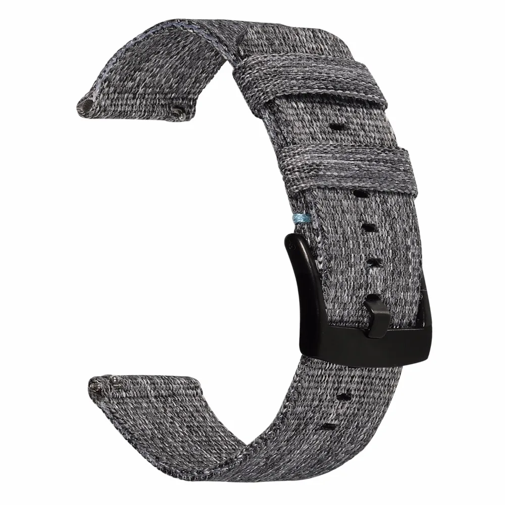 Ремешок нейлоновый для Samsung Gear Sport S2 Classic Garmin Vivoactive3 Ticwatch 2/E быстросъемный браслет