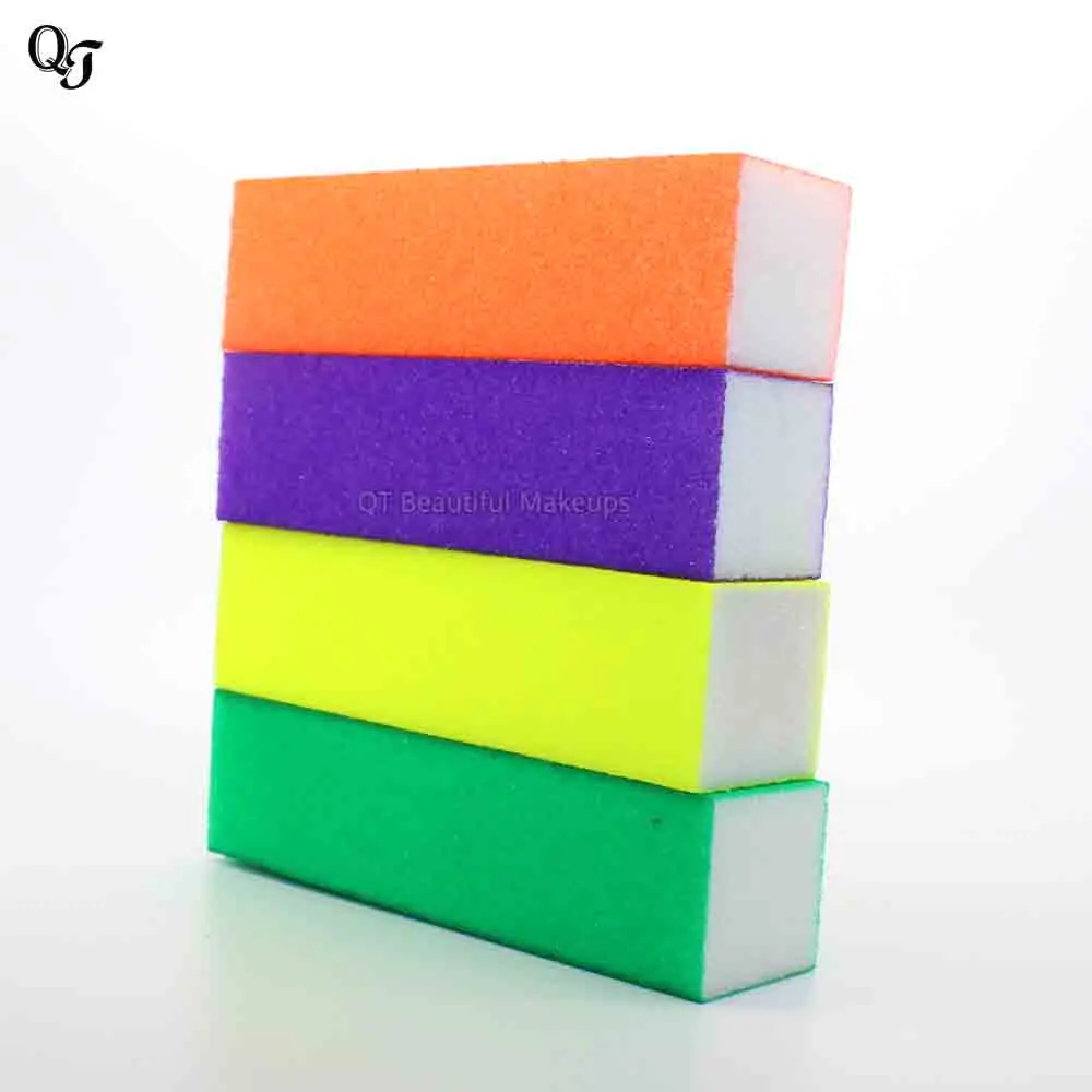 4 шт. разноцветные пилочки для ногтей зеленого/оранжевого/фиолетового/желтого