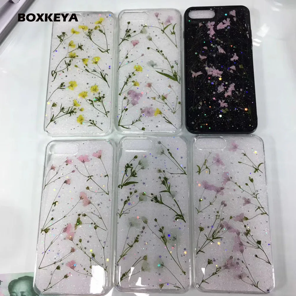 2019 новейшие DIY настоящие сухие цветы чехлы для iPhone Xs Max XR X 6 S 7 8 Plus ручной работы